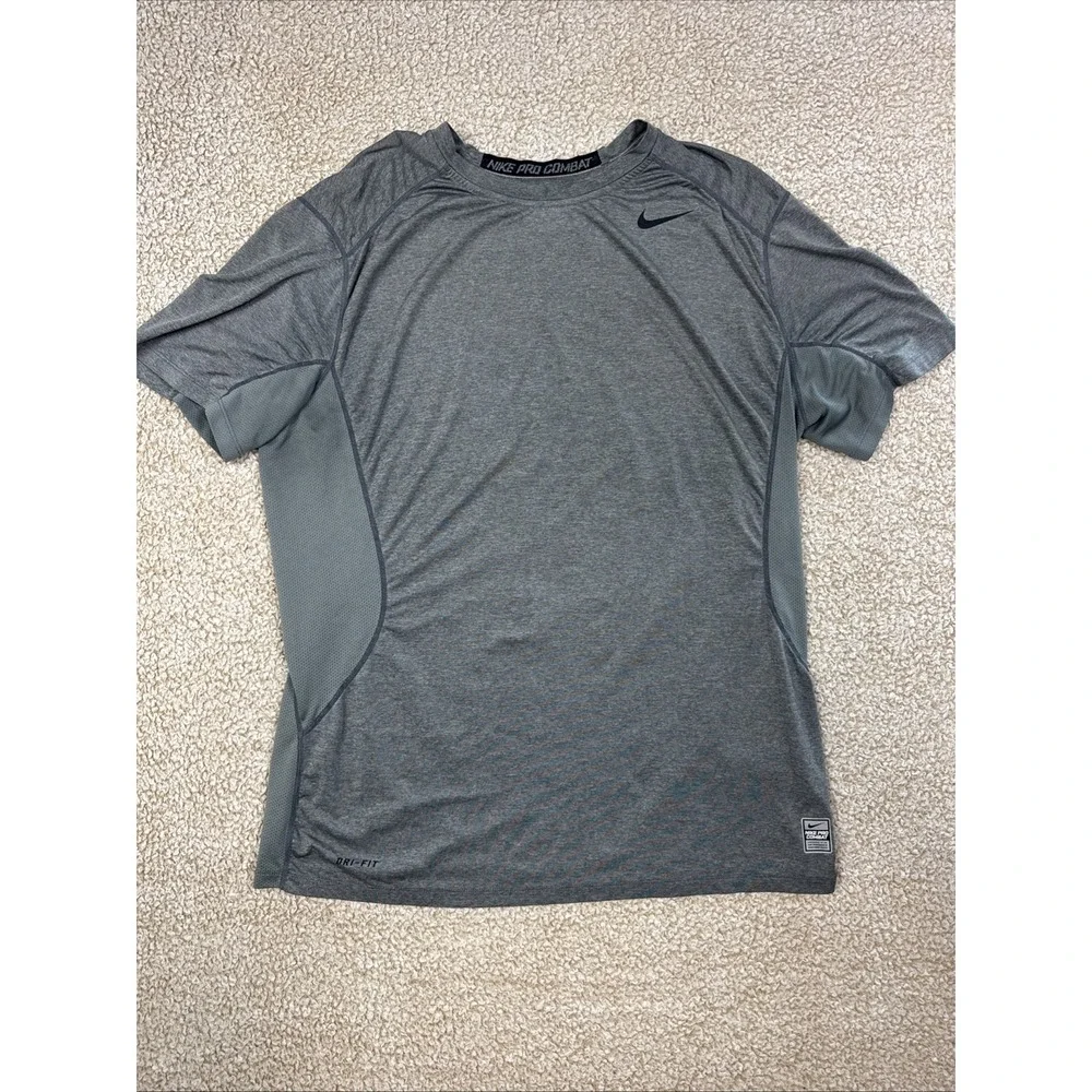 Nike Dri Fit Pro Combat Core 2.0 T Shirt Mens XL Gray Athletic Fitted